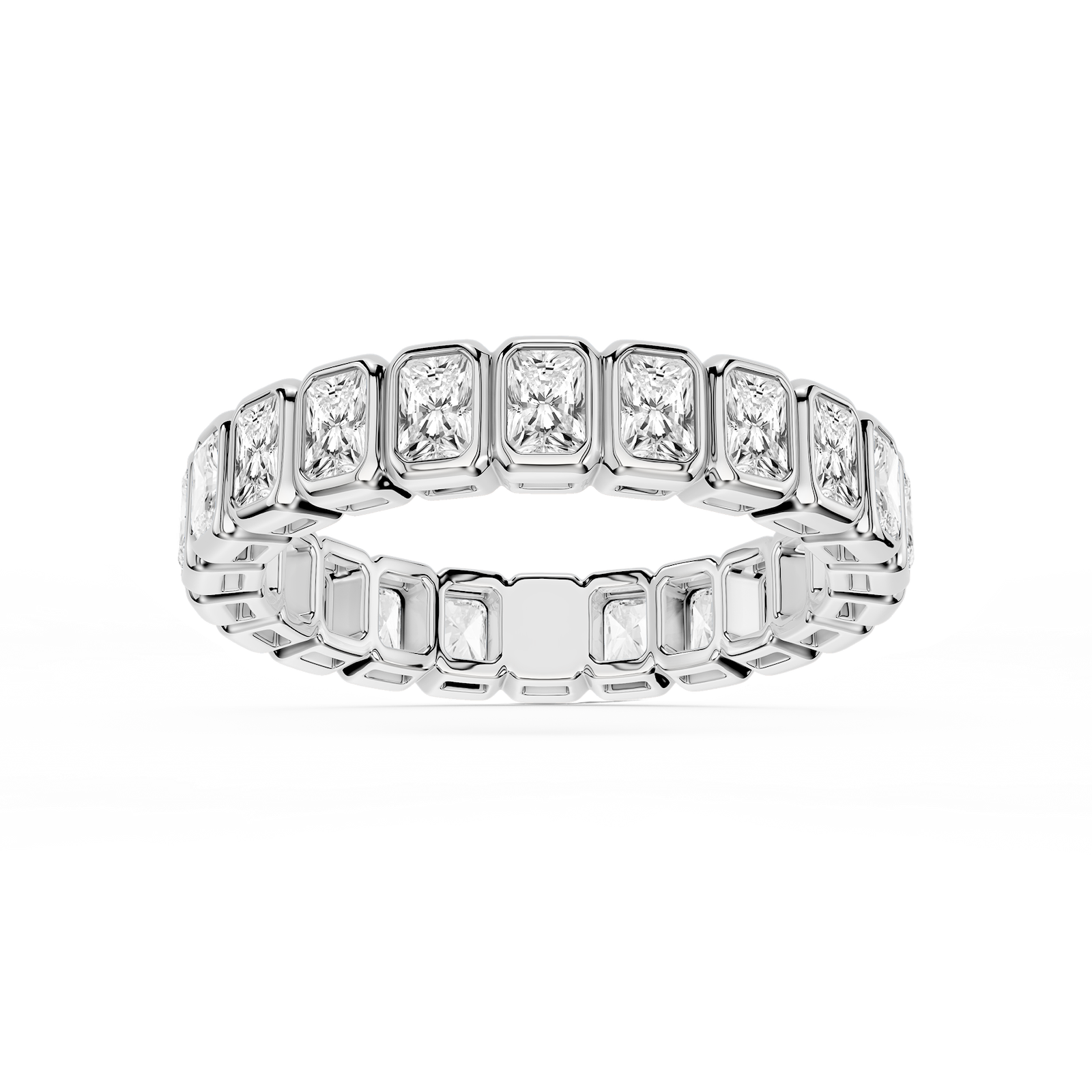 Tess Radiant Lab Grown Diamond Bezel Eternity Band