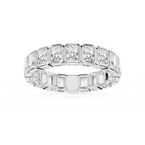 Tess Radiant Lab Grown Diamond Bezel Eternity Band