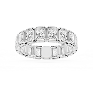 Tess Radiant Lab Grown Diamond Bezel Eternity Band