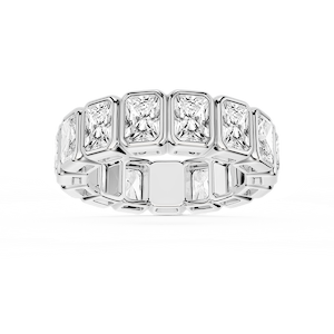 Tess Radiant Lab Grown Diamond Bezel Eternity Band