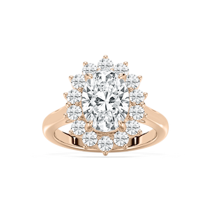 Thea 3 ⁷⁄₈ ctw Oval Lab Grown Diamond Grand Halo Engagement Ring