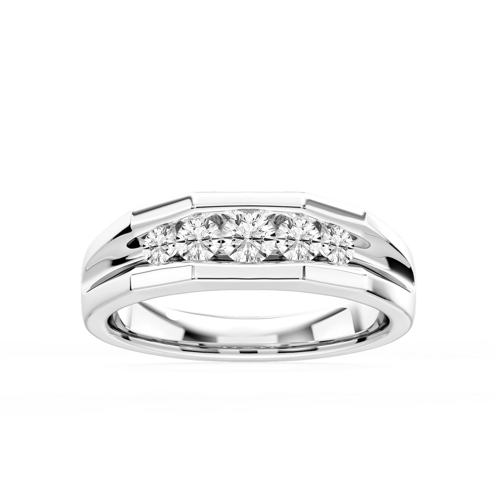 Thomas Round Lab Grown Diamond Channel Set Wedding Band