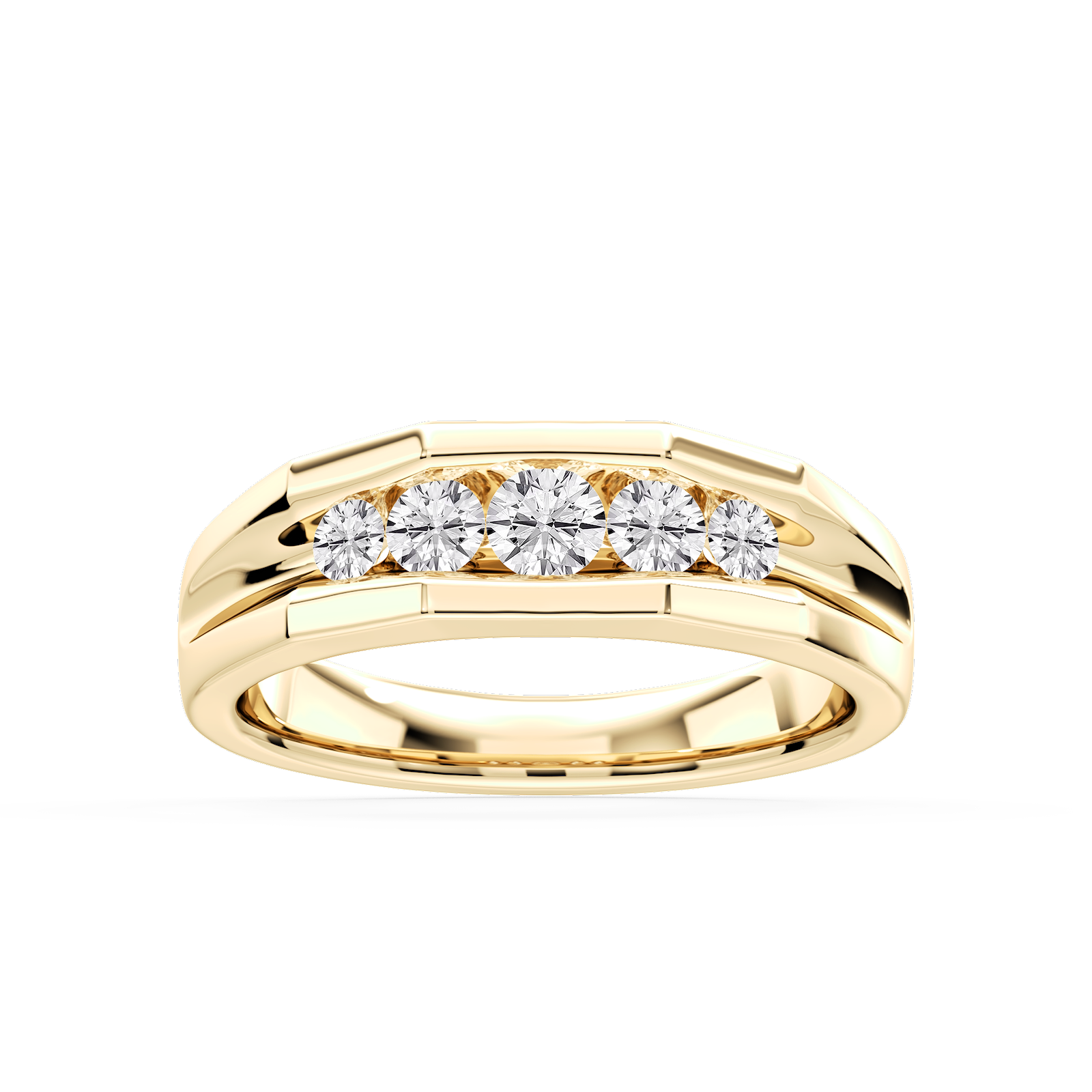 Thomas Round Lab Grown Diamond Channel Set Wedding Band