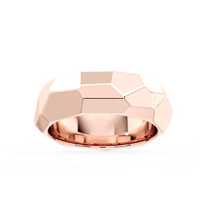 Thomson 8mm Faceted Dome Plain Wedding Band