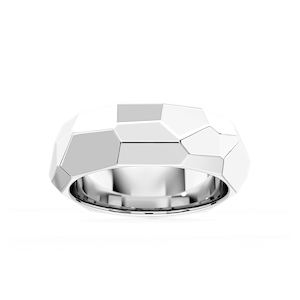 Thomson 8mm Faceted Dome Plain Wedding Band