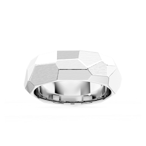 Thomson 8mm Faceted Dome Plain Wedding Band