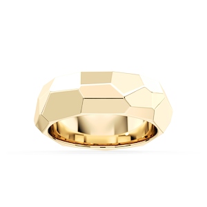 Thomson 8mm Faceted Dome Plain Wedding Band