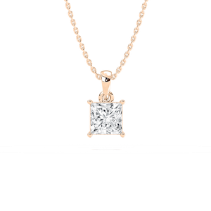 Cushion Lab Grown Diamond Timeless Single Bail Pendant - 18 Inches