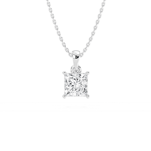Cushion Lab Grown Diamond Timeless Single Bail Pendant - 18 Inches