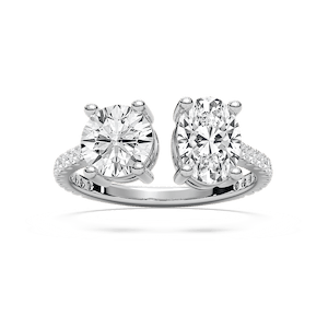 Toi et Moi Open Round and Oval Ring