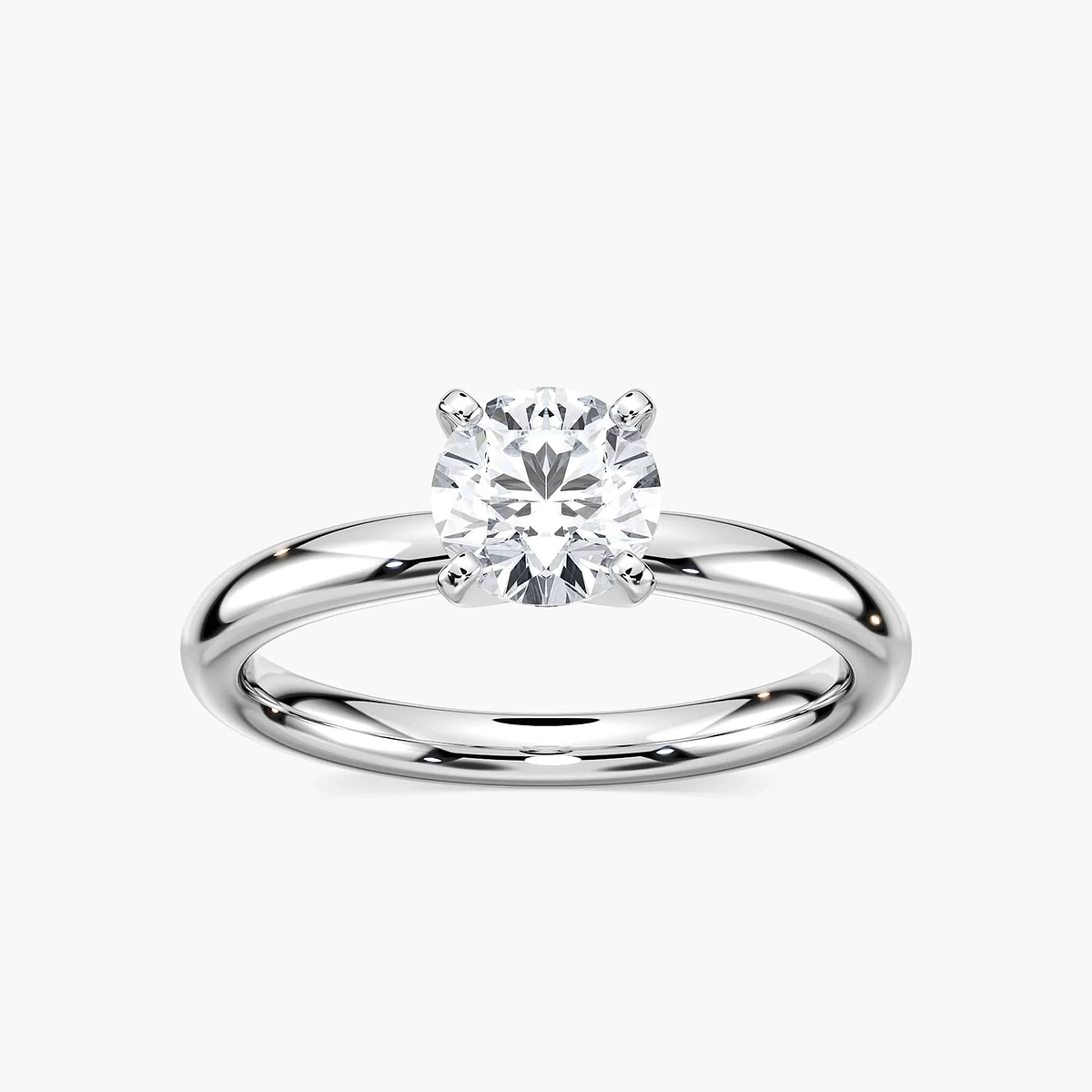 Lauren 5 ctw Round Lab Grown Diamond Traditional Four Prong Solitaire Engagement Ring