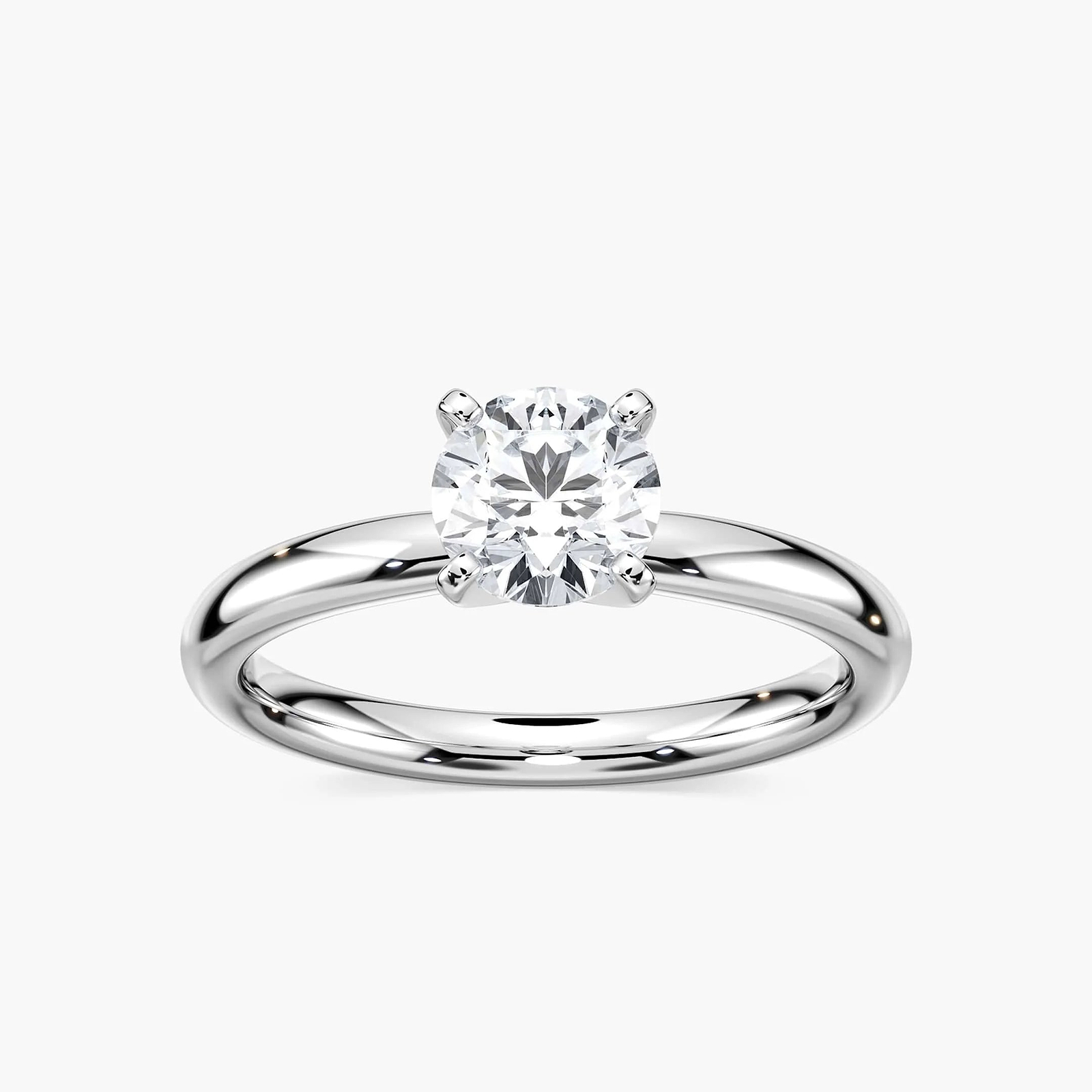 Lauren 3 ctw Round Lab Grown Diamond Traditional Four Prong Solitaire Engagement Ring