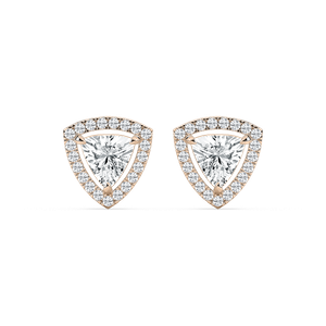 2 ⅖ ctw Trillion Lab Grown Diamond Halo Stud Earrings