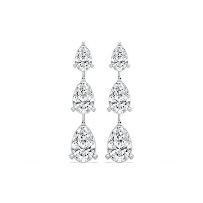 6 ctw Pear Lab Grown Diamond Drop Earrings
