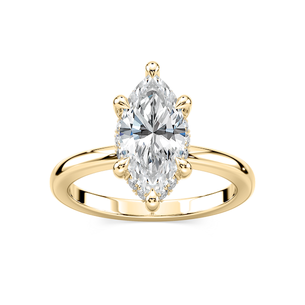 Tula Marquise Lab Grown Diamond Semi Hidden Halo Engagement Ring
