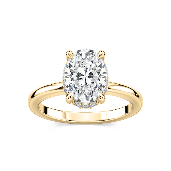 Tula Oval Lab Grown Diamond Semi Hidden Halo Engagement Ring