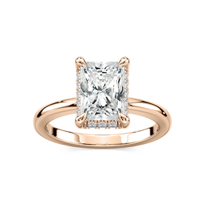 Tula Radiant Lab Grown Diamond Semi Hidden Halo Engagement Ring