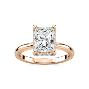 Tula Radiant Lab Grown Diamond Semi Hidden Halo Engagement Ring