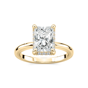 Tula Radiant Lab Grown Diamond Semi Hidden Halo Engagement Ring
