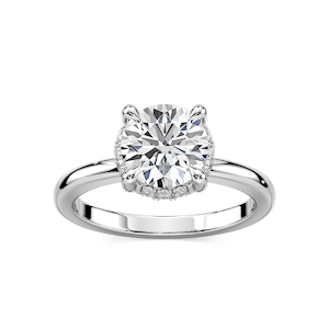 Tula Round Lab Grown Diamond Semi Hidden Halo Engagement Ring