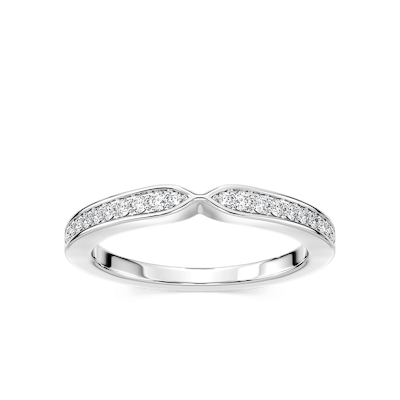 Valery 1/6 ctw Round Lab Grown Diamond Channel Set Curved Band