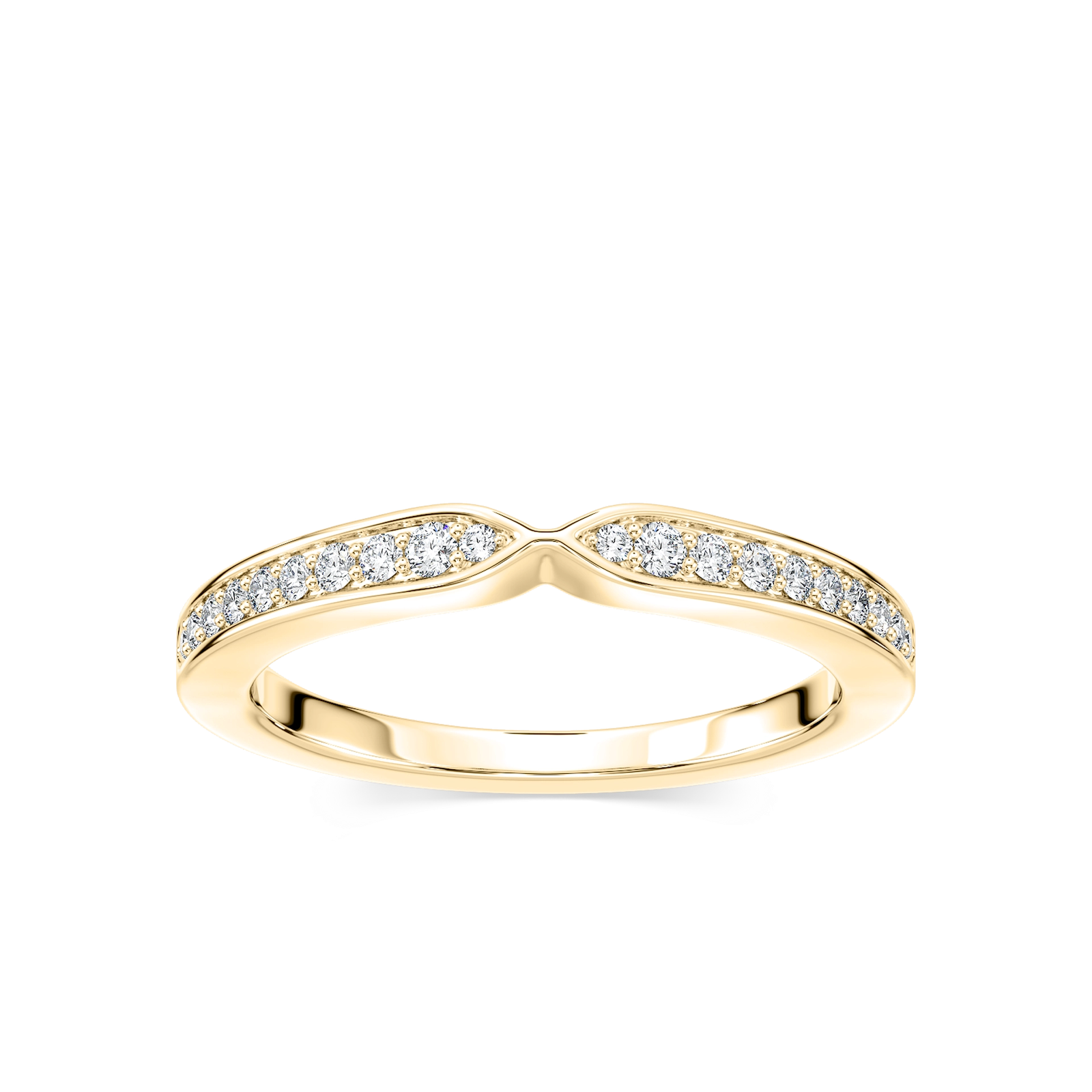 Valery 1/6 ctw Round Lab Grown Diamond Channel Set Curved Band