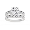 Porsha Lab Grown Diamond Tapered Channel Wedding Set
