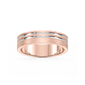 Vale 6.00mm Double Grooves Plain Metal Band