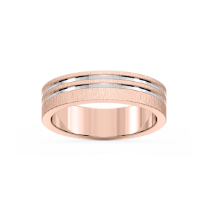Vale 6.00mm Double Grooves Plain Metal Band