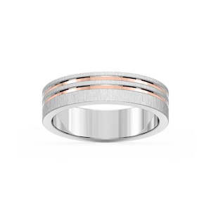 Vale 6.00mm Double Grooves Plain Metal Band