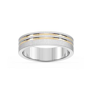 Vale 6.00mm Double Grooves Plain Metal Band