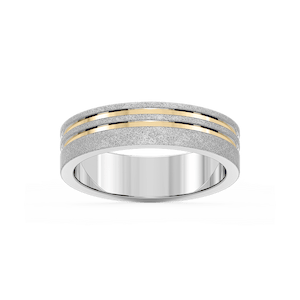 Vale 6.00mm Double Grooves Plain Metal Band