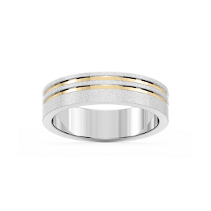 Vale 6.00mm Double Grooves Plain Metal Band