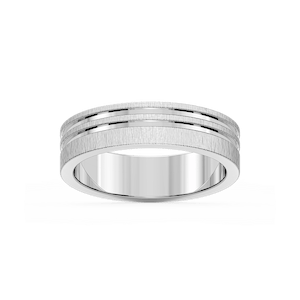 Vale 6.00mm Double Grooves Plain Metal Band
