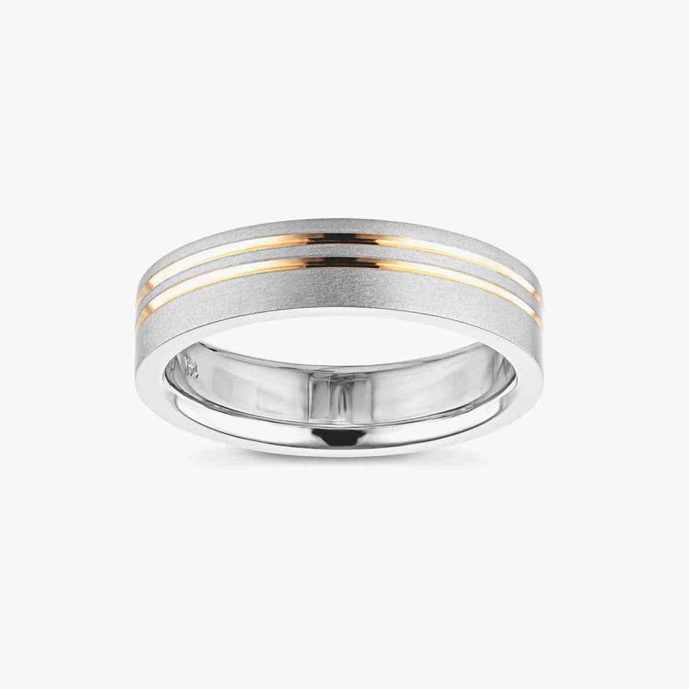 Vale 6.00mm Double Grooves Plain Metal Band