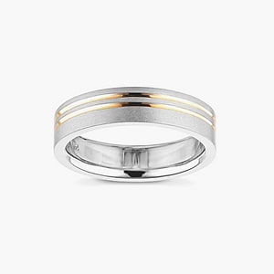Vale 6.00mm Double Grooves Plain Metal Band