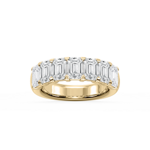Valerie Emerald Lab Grown Diamond 7-Stone V-Prong Anniversary Band