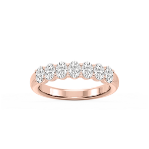 Valerie Oval Lab Grown Diamond 7-Stone V-Prong Anniversary Band