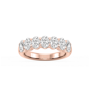 Valerie Oval Lab Grown Diamond 7-Stone V-Prong Anniversary Band