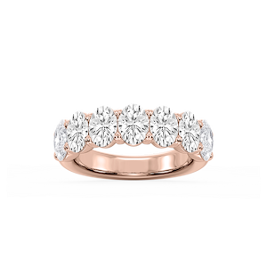 Valerie Oval Lab Grown Diamond 7-Stone V-Prong Anniversary Band