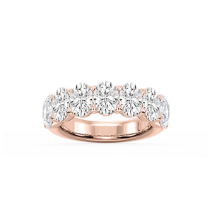 Valerie Oval Lab Grown Diamond 7-Stone V-Prong Anniversary Band