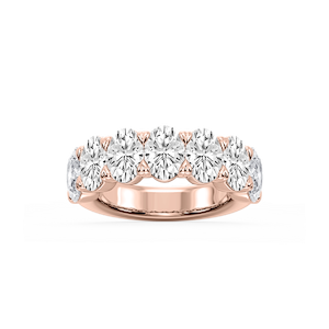 Valerie Oval Lab Grown Diamond 7-Stone V-Prong Anniversary Band