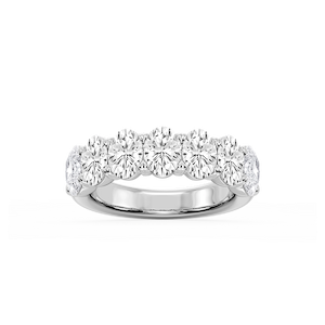 Valerie Oval Lab Grown Diamond 7-Stone V-Prong Anniversary Band