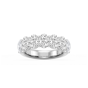 Valerie Oval Lab Grown Diamond 7-Stone V-Prong Anniversary Band