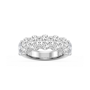 Valerie Oval Lab Grown Diamond 7-Stone V-Prong Anniversary Band
