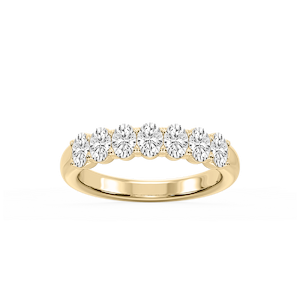 Valerie Oval Lab Grown Diamond 7-Stone V-Prong Anniversary Band