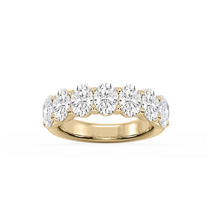 Valerie Oval Lab Grown Diamond 7-Stone V-Prong Anniversary Band