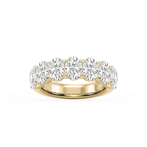 Valerie Oval Lab Grown Diamond 7-Stone V-Prong Anniversary Band