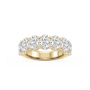 Valerie Oval Lab Grown Diamond 7-Stone V-Prong Anniversary Band