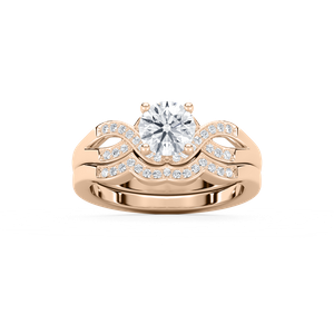 Amity 1 1⁄6 ctw Round Lab Grown Diamond Infinity Twist Wedding Set